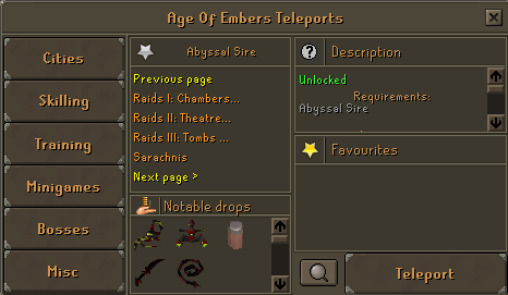 Full teleport catalogue