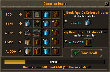 Donation deals