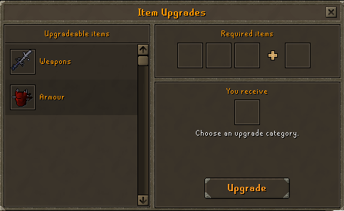 Meaningful item upgrades